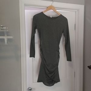 Maternity long sleeve midi dress with tulip hem